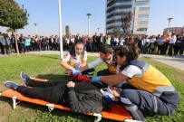 KURTARMA TATBİKATI - Büyükşehir DESKİ'de Yangın Tatbikatı