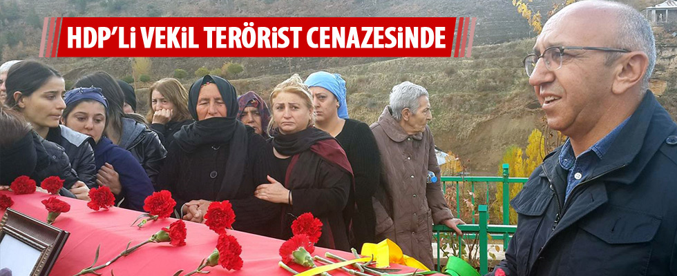 HDP Milletvekili Önlü, terörist cenazesine katıldı