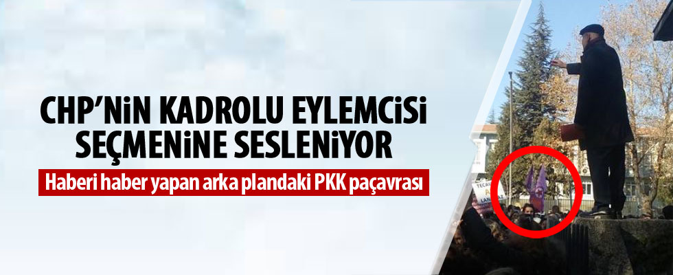 CHP'li Tanal'dan PKK bayraklı fotoğraf