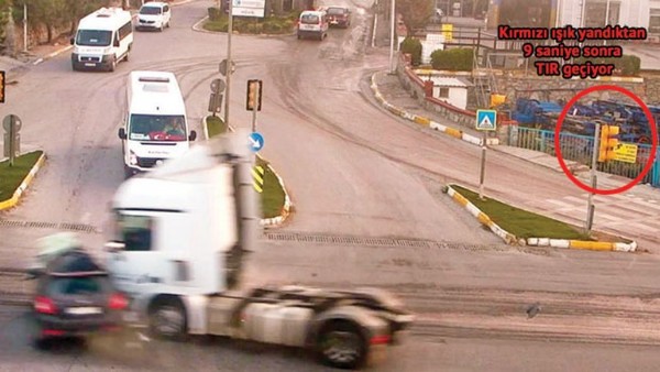 TIR dehşeti kamerada