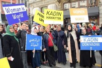 KADINA KARŞI ŞİDDET - AK Partili Kadınlar Kadına Şiddete Karşı Yürüdü