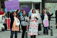 ŞİDDET MAĞDURU KADINLAR - Şişli'de Kadına Karşı Şiddete Makyajlı Protesto