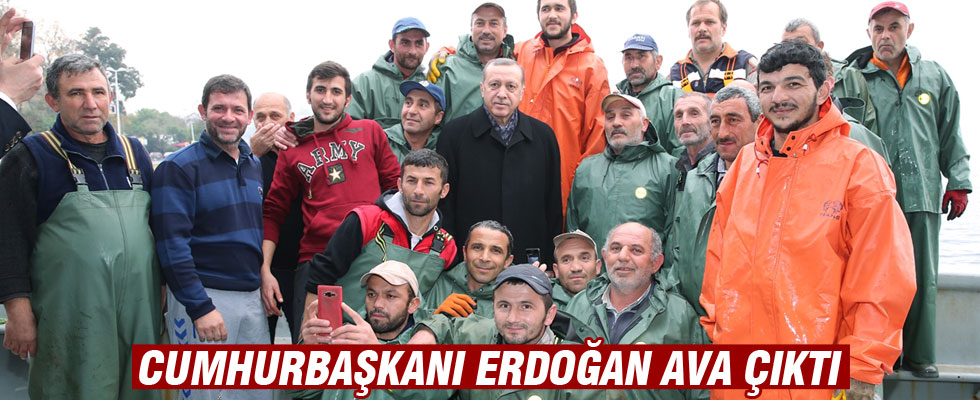 Cumhurbaşkanı Erdoğan, balıkçılarla ava çıktı
