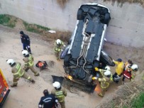 Otomobil Fabrika Bahçesine Uçtu