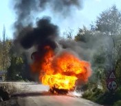 ORMANLı - Alev Topuna Dönen Otomobildeki LPG Tüpü Patladı