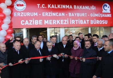 Erzurum'da Cazibe Merkezi İrtibat Bürosu Hizmete Açıldı