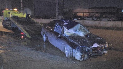 Takla Atan Otomobilin Sürücüsü Yaralandı