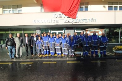 Develi'de Temizlik Personeli Kışa Hazır