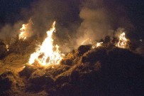 Manisa'da Samanlık Küle Döndü