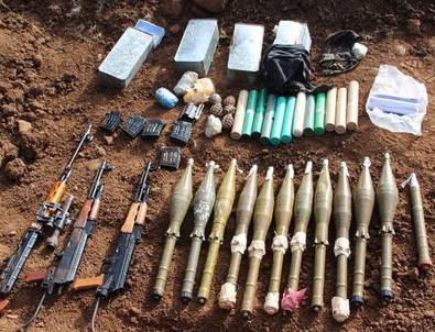 Kars'ta PKK'ya ait mühimmatlar ele geçirildi
