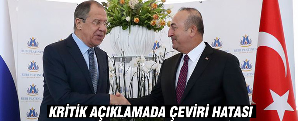 Lavrov'un Antalya'daki basın toplantısında çeviri hatası