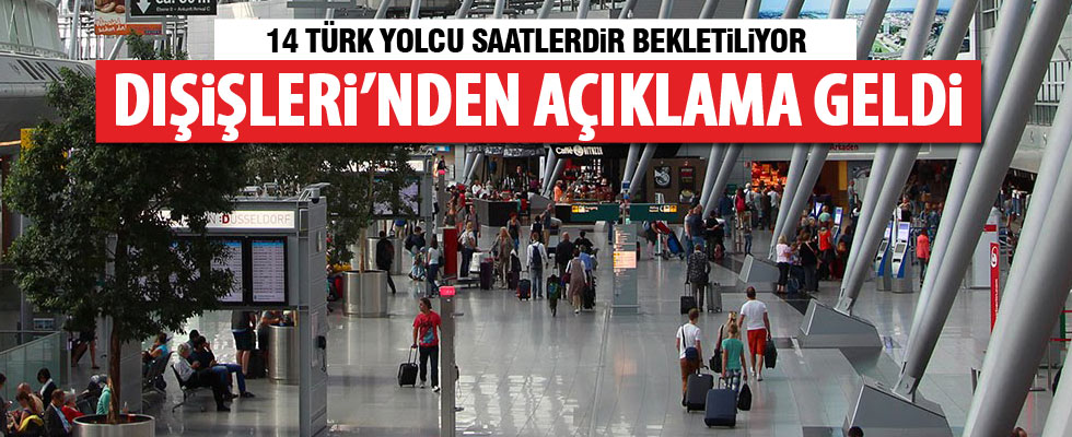 Düsseldorf Havalimanı'nda 14 Türk yolcu bekletiliyor