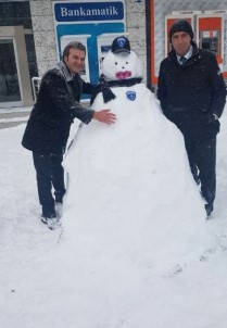 Erzurum'da Kardan Adam Keyfi