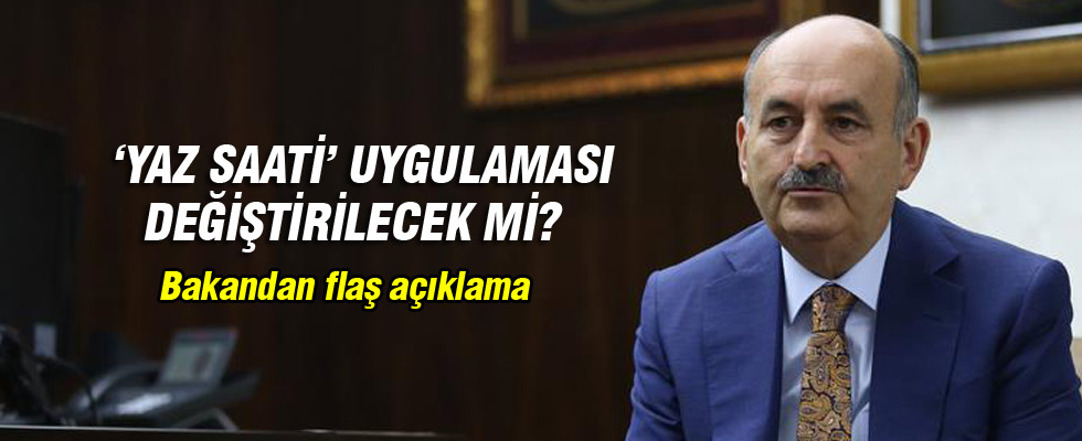 Bakan Müezzinoğlu'dan 'yaz saati uygulaması' açıklaması