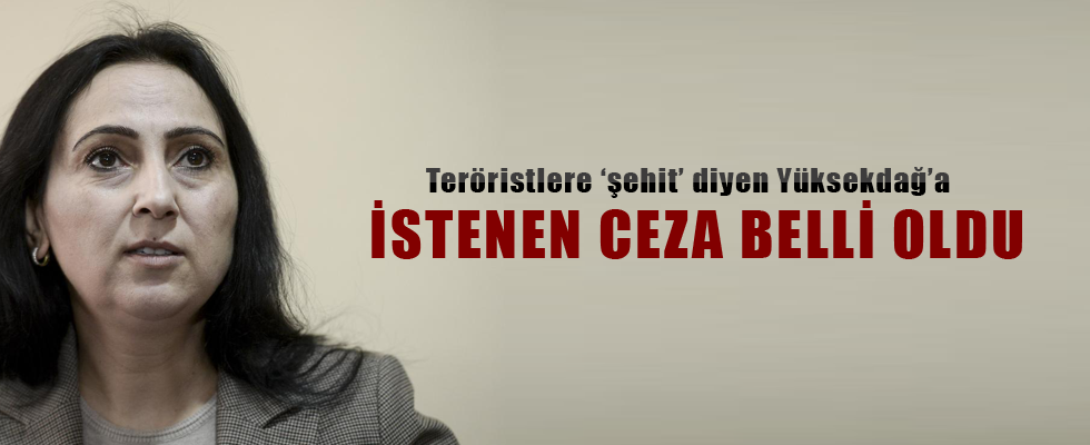 Teröristlere 'şehit' diyen Yüksekdağ'a istenen ceza belli oldu