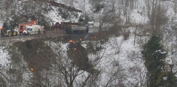 Giresun'da korkunç kaza: 2 ölü, 1 ağır yaralı