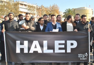 AK Parti Aydın Gençlik Kolları Halep İçin Meydanlarda