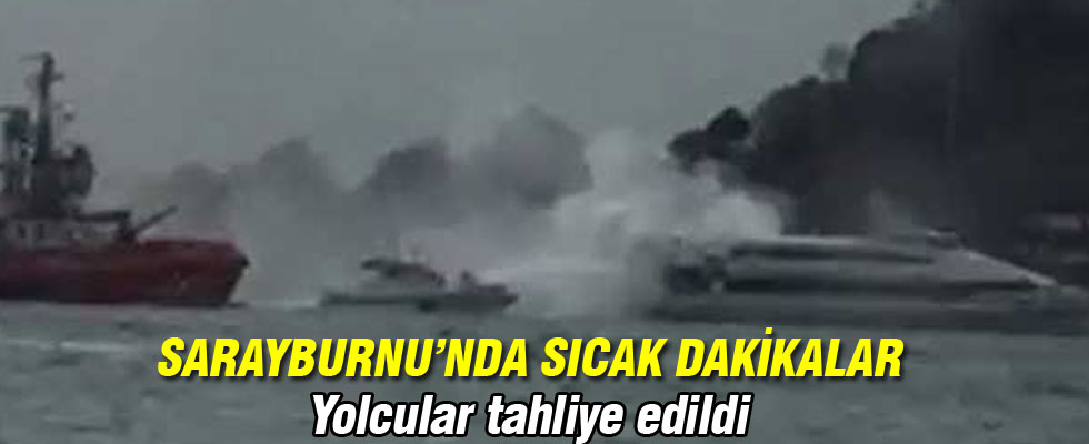 Deniz otobüsünde yangın