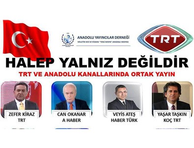 Yerel televizyonlar ve TRT kanallarından 'Halep' özel yayını