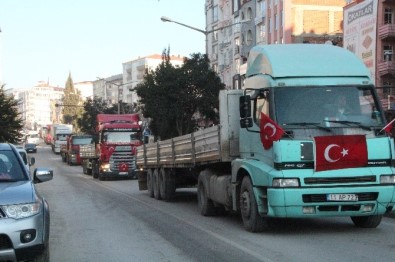 Bilecik Kamyoncular Kooperatifi'nden 'Teröre Lanet Konvoyu'