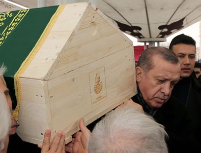 Cenaze törenine Erdoğan da katıldı