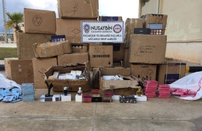Nusaybin'de Kaçak Kozmetik Malzemeleri Ele Geçirildi