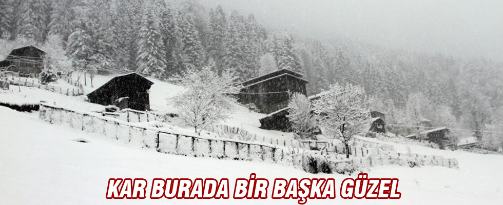 Ayder Yaylası'nda kar yağışı