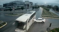 ÖĞRENCİ SERVİSİ - Tokat'ta MOBESE Kameralarına Yansıyan İlginç Trafik Kazaları