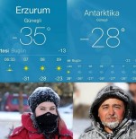 Erzurum'un Soğuk Havası Kutuplardaki Antarktika'yı Geçti Haberi