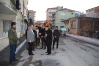 OKUL BAHÇESİ - Başkan Şahin, Kaldırım Çalışmalarını İnceledi