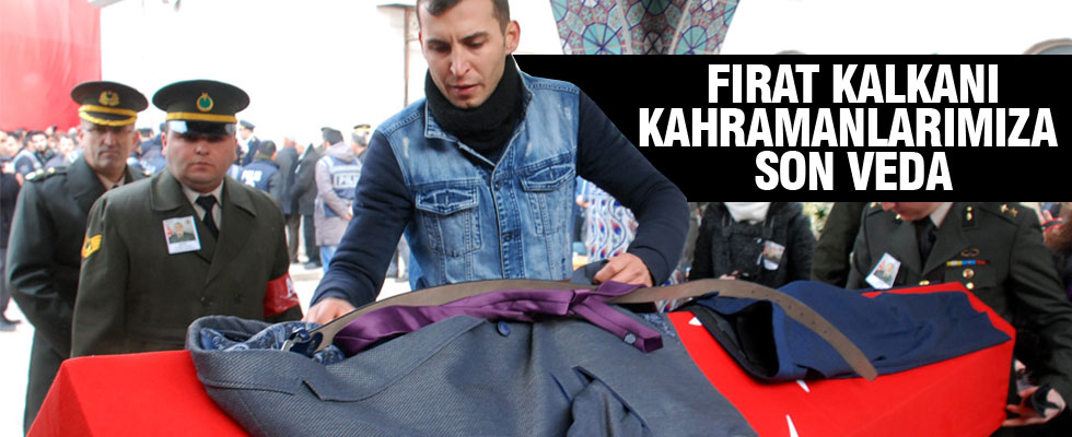Fırat Kalkanı şehitlerine veda