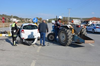 Milas'ta Ehliyetsiz Yaşlı Sürücü Kazaya Neden Oldu, 1 Yaralı