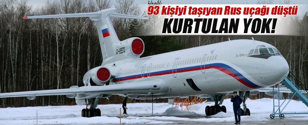 Rusya'da 93 kişiyi taşıyan askeri uçak düştü