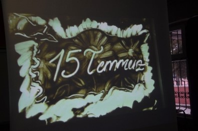 Kum Sanatçısı Cengiz Göğebakan'ın '15 Temmuz' Çalışması