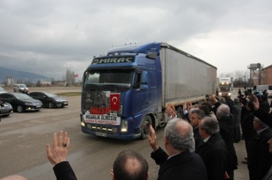 Bursa'dan Halep'e 40 TIR Yardım