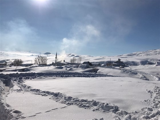 Ağrı'da muhteşem kar manzaraları