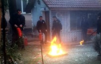 AFET BİLİNCİ - Gölbaşı İlçesinde Polisler Yangın Tatbikatı Yaptı