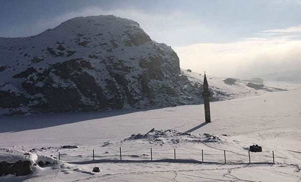 Ağrı'da muhteşem kar manzaraları