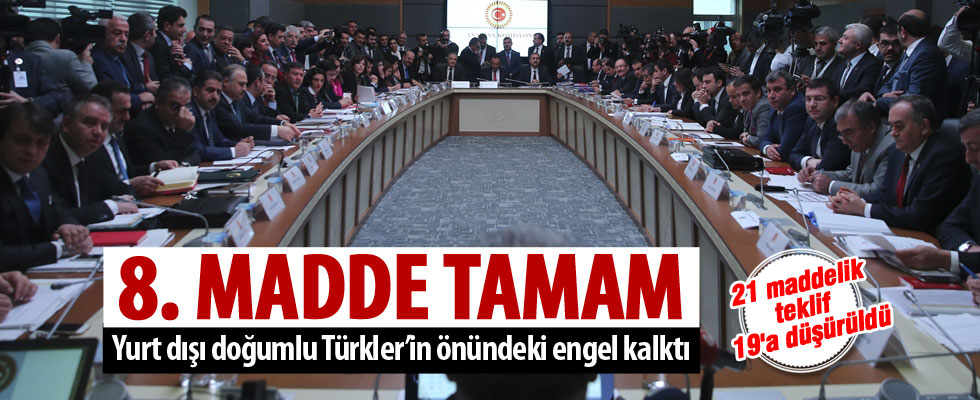 Anayasa Komisyonu 8. maddeyi kabul etti