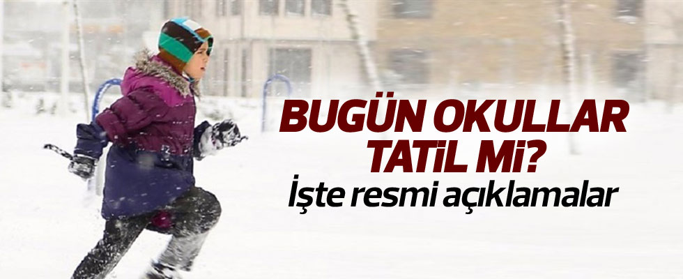 29 Aralık Perşembe hangi illerde okullar tatil edildi