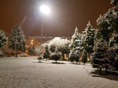 Gördes'te Yoğun Kar Yağışı Başladı