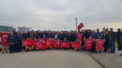 Servis Şoförlerinden 'Teröre Lanet' Konvoyu