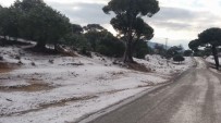 SOĞUK HAVA DALGASI - Milas'ın Yüksel Kesimlerinde Kar Yağışı Etkili Oldu