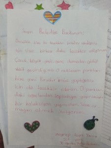 Öğrencilerden Belediye Başkanı Yaşar Bahçeci'ye Mektup