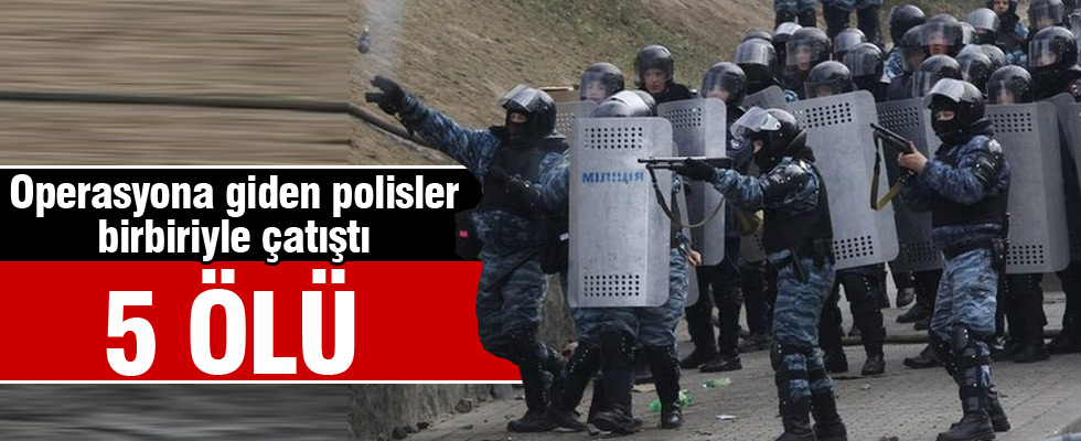 Polisler birbiriyle çatıştı