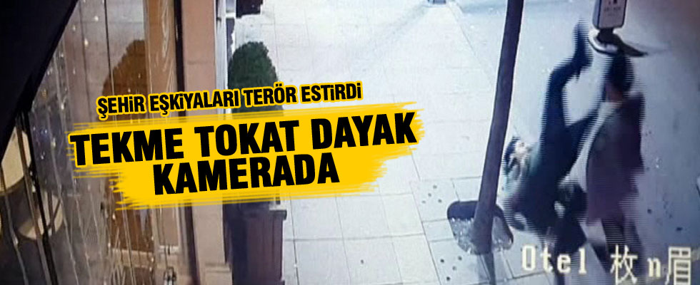 Şişli'de cadde ortasındaki kavga kamerada