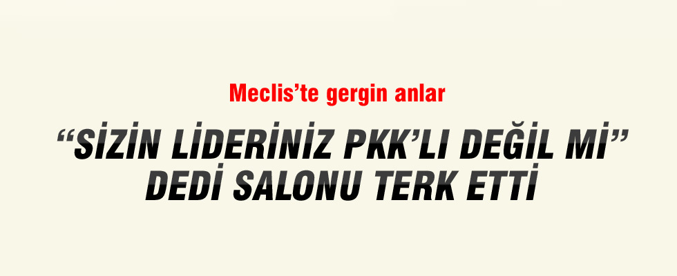 Meclis’te 'Sizin lideriniz PKK’lı değil mi?' gerginliği