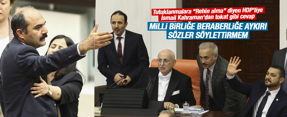 TBMM Başkanı Kahraman İle HDP'li vekiller arasında tartışma