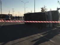 ÖĞRENCİ SERVİSİ - Konya'da öğrenci servisi ile kamyon çarpıştı: 1 ölü, 13 yaralı