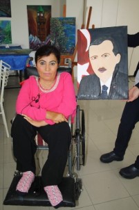 Ağzıyla Yaptığı Cumhurbaşkanı Portresini, Erdoğan'a Hediye Etmek İstiyor